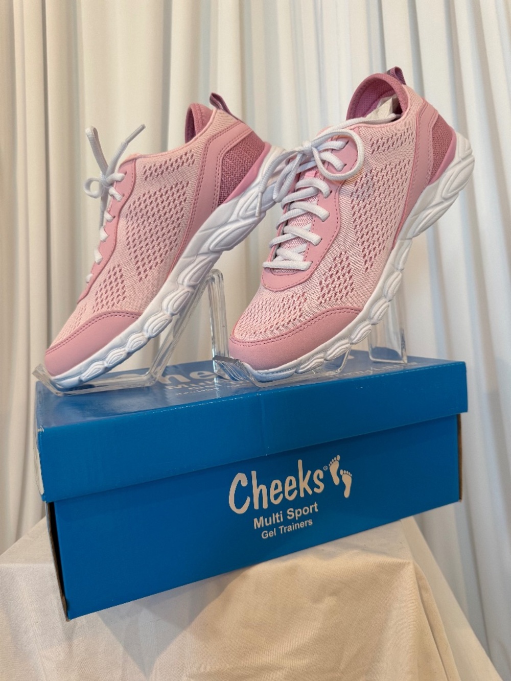 Tony Little Cheeks Multi Sport Gel Trainers Blush Pink Size 7.5M NIB